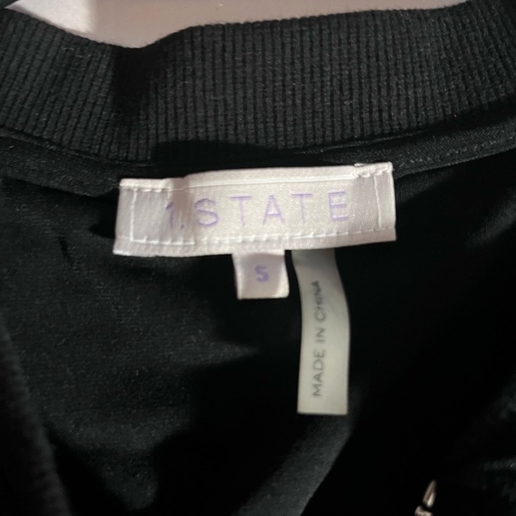 STATE Game On Black Netting Lace Bomber street goth whimsigoth Jacket Small - Picture 7 of 9